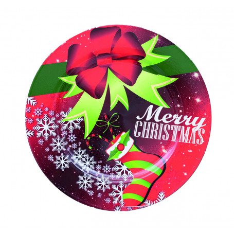 PIATTO TONDO CON DECORAZIONI NATALIZIE - MD WebStore