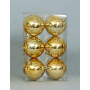 6 SFERE GLITTERATE METTALLIZZATE ORO O ROSSO - MD WebStore