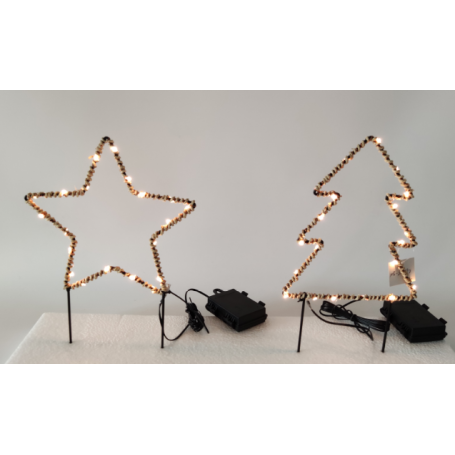 DECORAZIONE IN METALLO 20 LED DA ESTERNO - MD WebStore