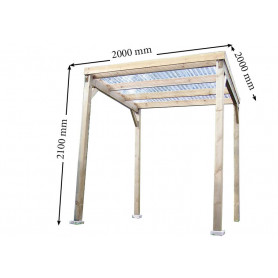 FORESTA CARPORT2020 TA TETTOIA IN LEGNO CON COPERTURA - MD WebStore