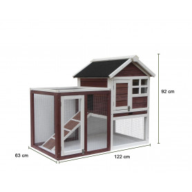 FORESTA PO 1206 POLLAIO IN LEGNO DUE CORPI - MD WebStore