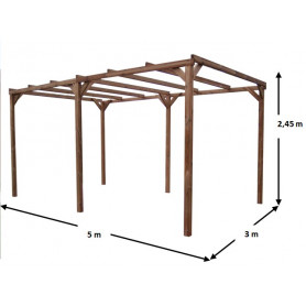 FORESTA TH3050 PERGOLA IN LEGNO 296x500 CM - MD WebStore