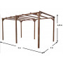 FORESTA TH3050 PERGOLA IN LEGNO 296x500 CM - MD WebStore