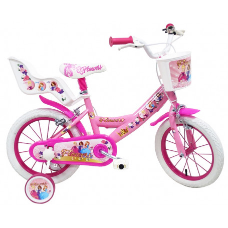 DENVER BIKE BICI FLOWER 14'' BICICLETTA ROSA - MD WebStore