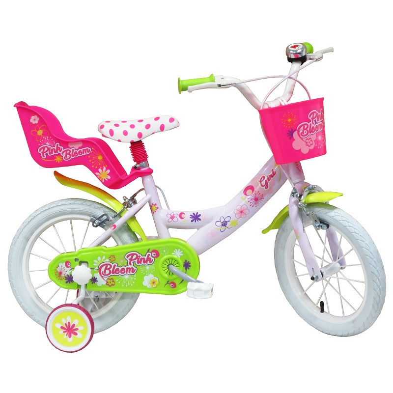 DENVER BIKE BICI PINK BLOOM 14'' BICICLETTA BIANCA - MD WebStore