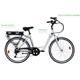 DENVER E-4000 E-BIKE WHITE BICI ELETTRICA LISHEN 26'' - MD WebStore