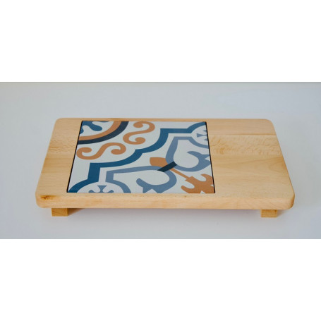 MOTTINOX TAGLIERE IN LEGNO CON MATTONELLA DECORATA - MD WebStore
