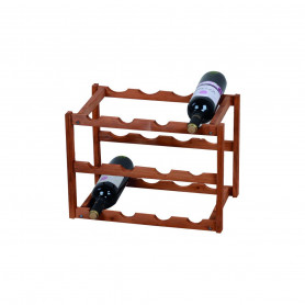 SCAFFALE 12 PORTABOTTIGLIE IN LEGNO - MD WebStore