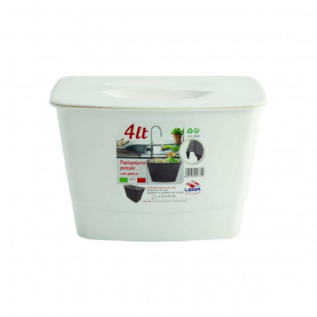 LEGA PATTUMIERA PENSILE CON GANCIO 4LT - MD WebStore